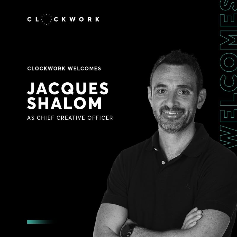 Jacques Shalom joins Clockwork as Chief Creative Officer