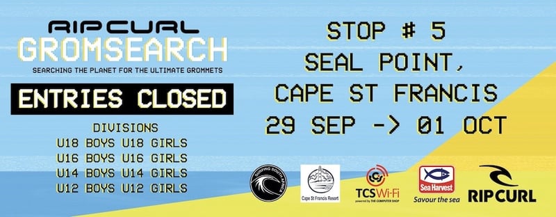 Entries Closed For Rip Curl GromSearch Seal Point presented by The Cape St Francis Resort