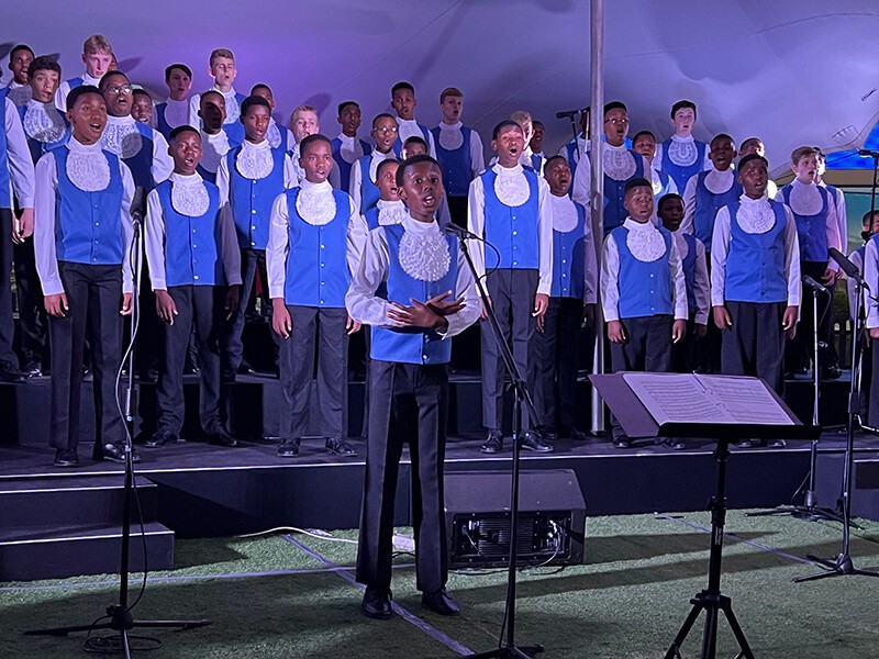 Experience the magic of 'Carols on the Piazza' at Melrose Arch with the Drakensberg Boys Choir and SA Harvest