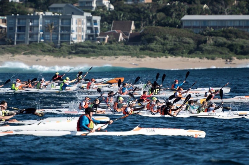 Paddlers race for the KZN Champs title with Nisbet and Chiazzari taking line honours