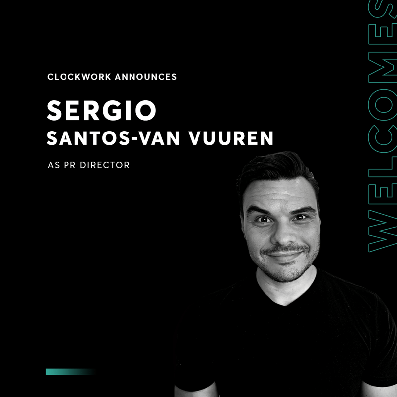 Clockwork welcomes Sergio Santos-van Vuuren as Public Relations Director