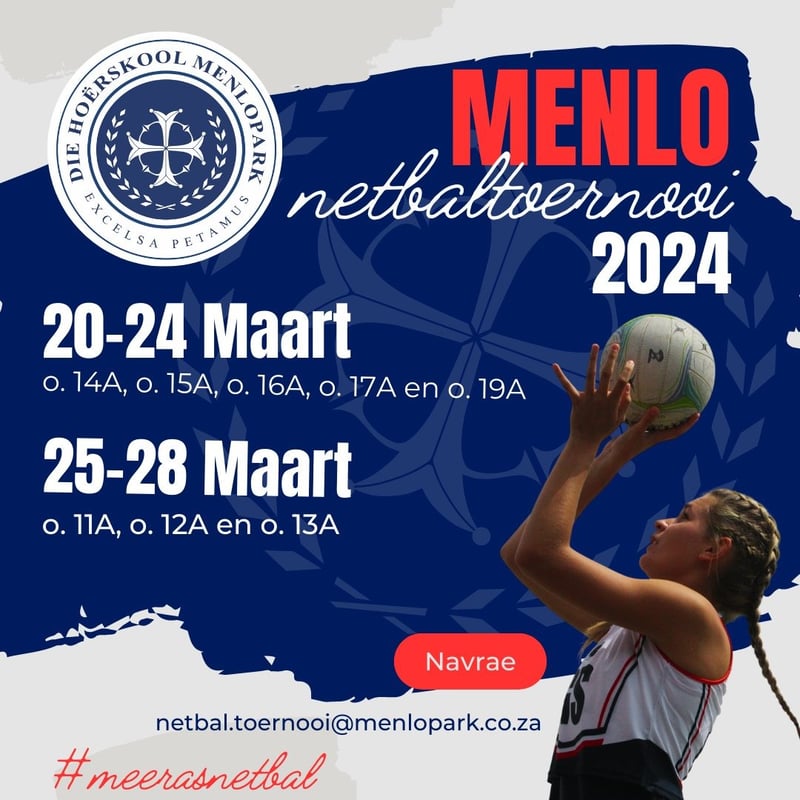A Netball Extravaganza - Gear Up for the Ultimate Showdown at the Die Hoërskool Menlopark Toyota Tournament 2024