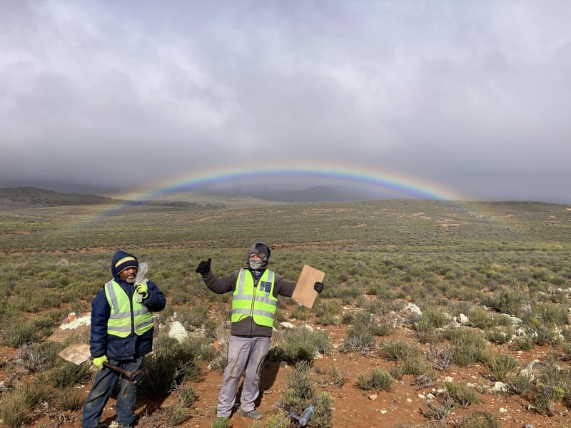 Baadjies and Carolus, First Locals Digging Ground for Deep Space Ground Station