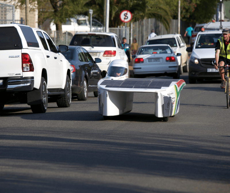 A few kilometres sets two leading solar car teams apart just hours to the official finish line of the 2022 Sasol Solar Challenge