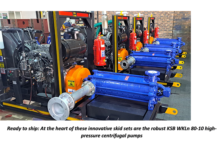 Mechanical Rotating Solutions commissions four skid mounted Horizontal high pressure Centrifugal pumps