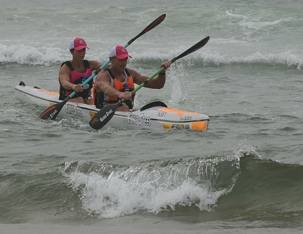 Hank and Pippa McGregor take on KZN doubles title at the Leatherback Rum Surfski Challenge