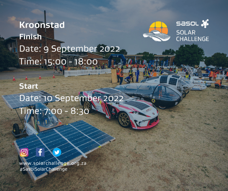 2022 Sasol Solar challenge to grace Kroonstad in September