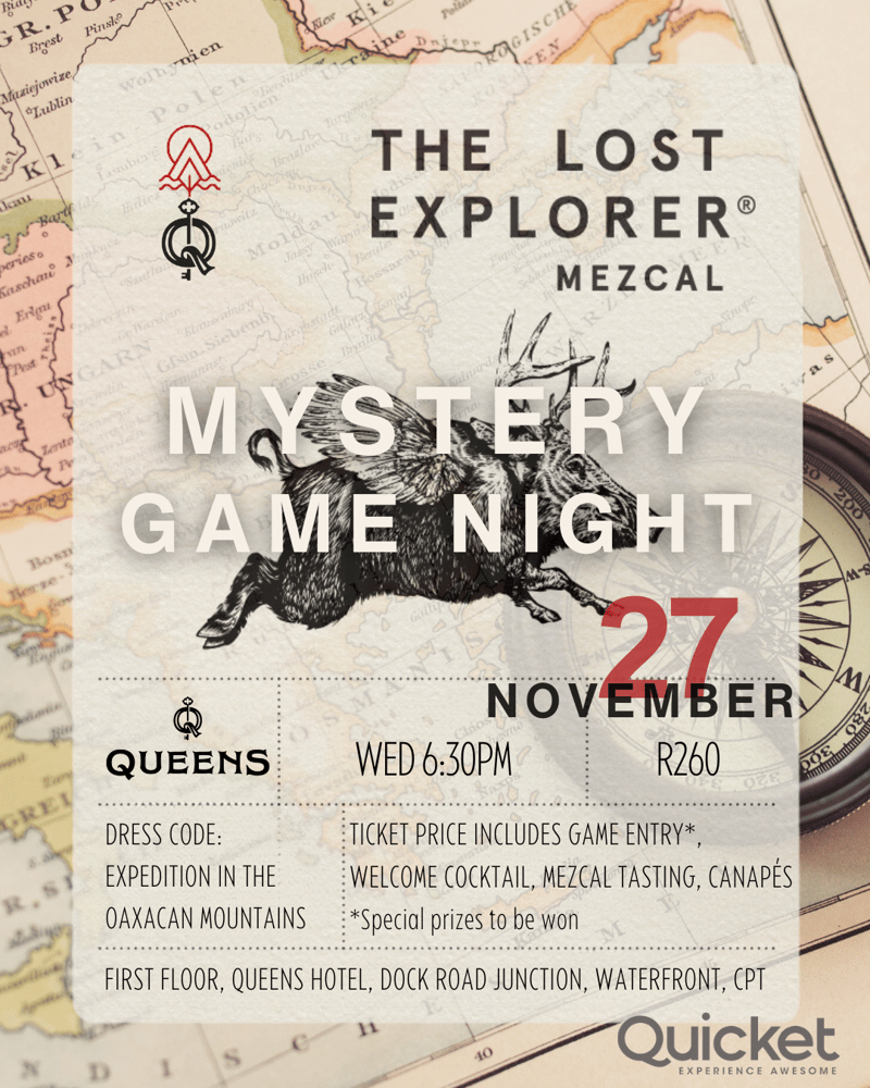 The Lost Explorer: Mezcal Mystery Game Night at Queens