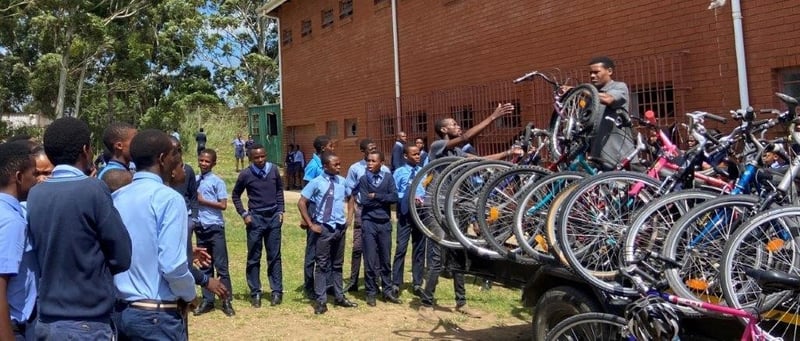 High school pupils get wheels through generous Serenity Hills bike donation