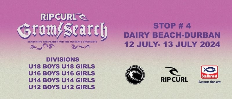 All Systems Go For The Rip Curl Gromsearch presented by Sea Harvest at Dairy Beach