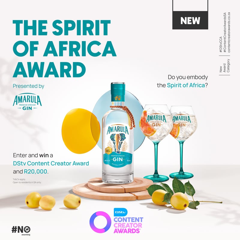 DStv Content Creator Awards and Amarula Premium African Gin Call on South African Creators to Show Off Their ‘Spirit of Africa’