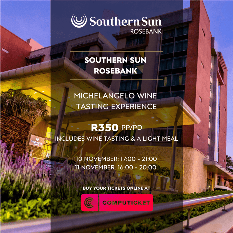 Southern Sun Rosebank to host exclusive Wine Tasting Experience showcasing