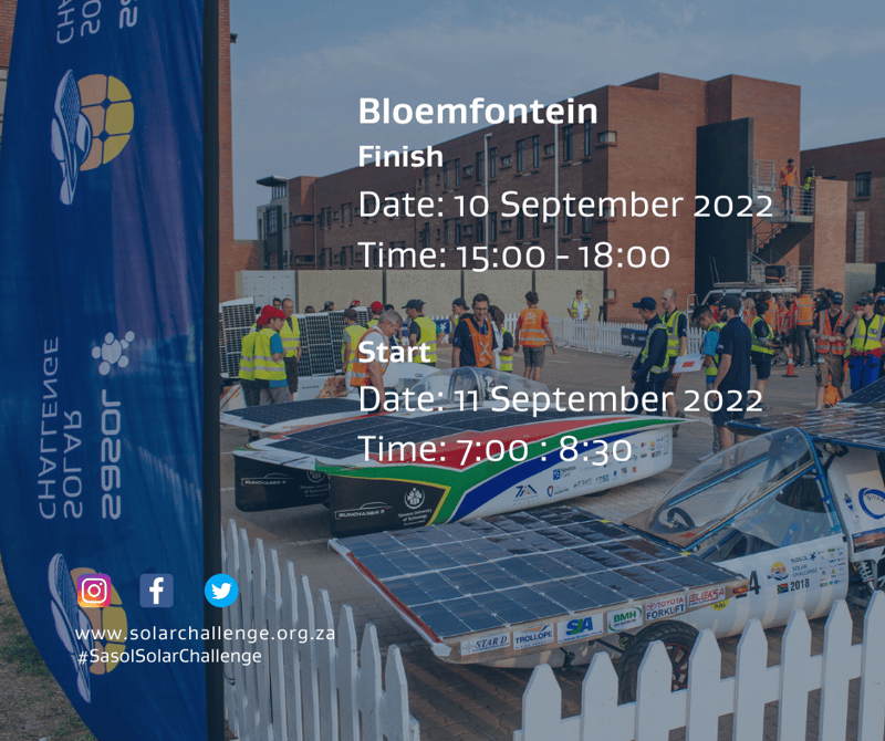 2022 Sasol Solar challenge to grace Bloemfontein in September