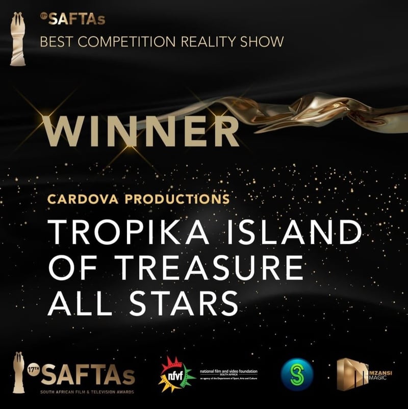 Tropika Island of Treasure All Stars Wins SAFTA Award for Best Competition Reality Programme