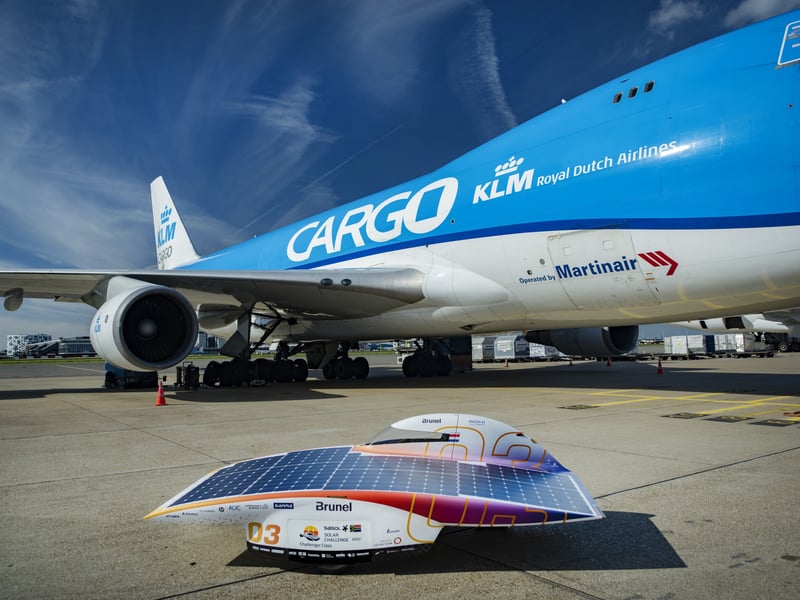 Air France KLM Martinair Cargo transports Brunel Solar Team’s car to South Africa