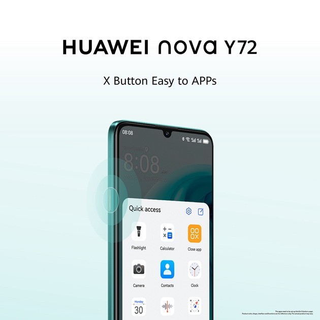 Navigate, Connect and Play Instantly with the HUAWEI nova Y72's New X Button