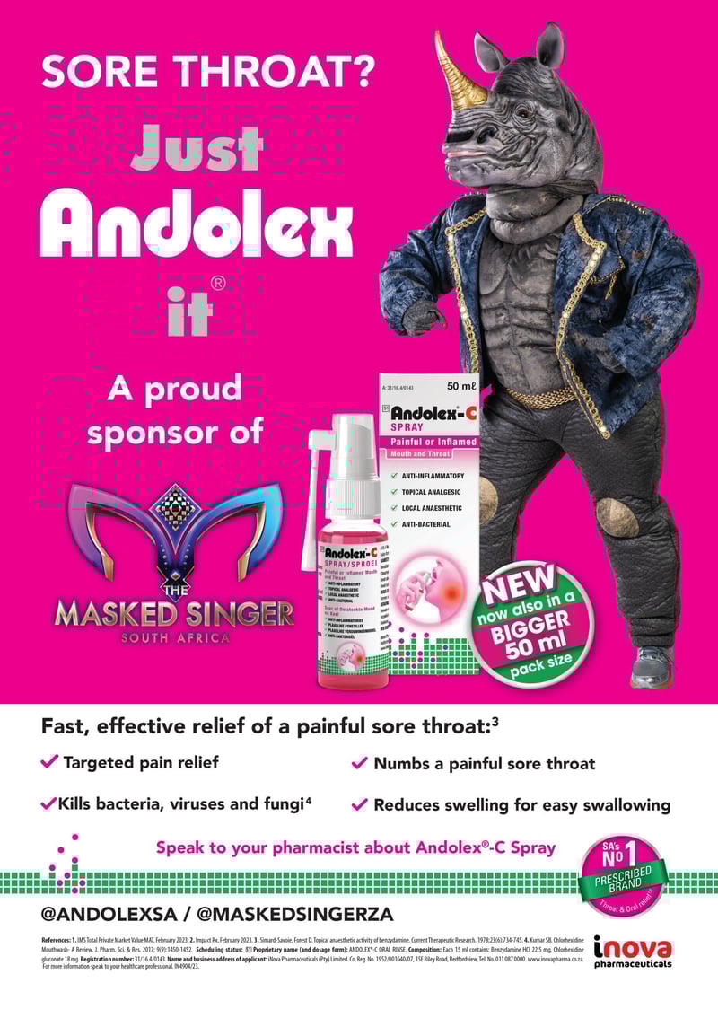 Andolex® a proud Sponsor of the First Masked Singer South Africa