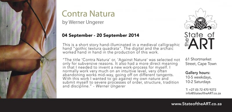 Contra Natura | (Against Nature) by Werner Ungerer at StateoftheART