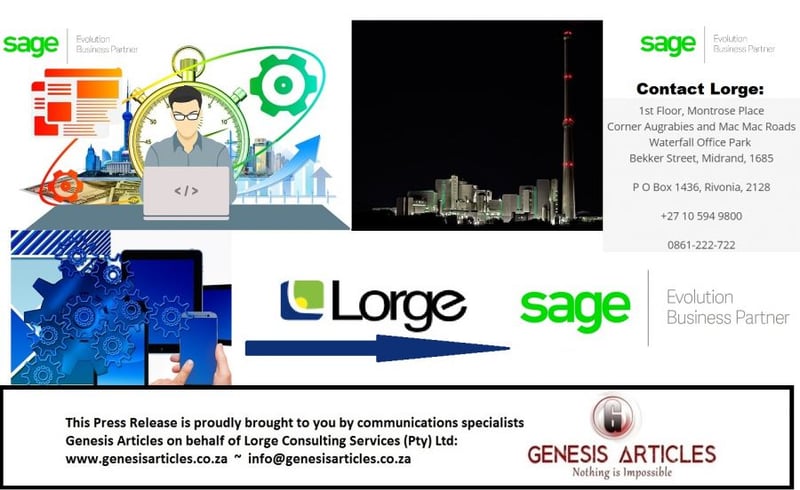 Feb 2017: Lorge-Changing the Game with SAGE Evolution - Genesis Articles Reports - Johannesburg - South Africa