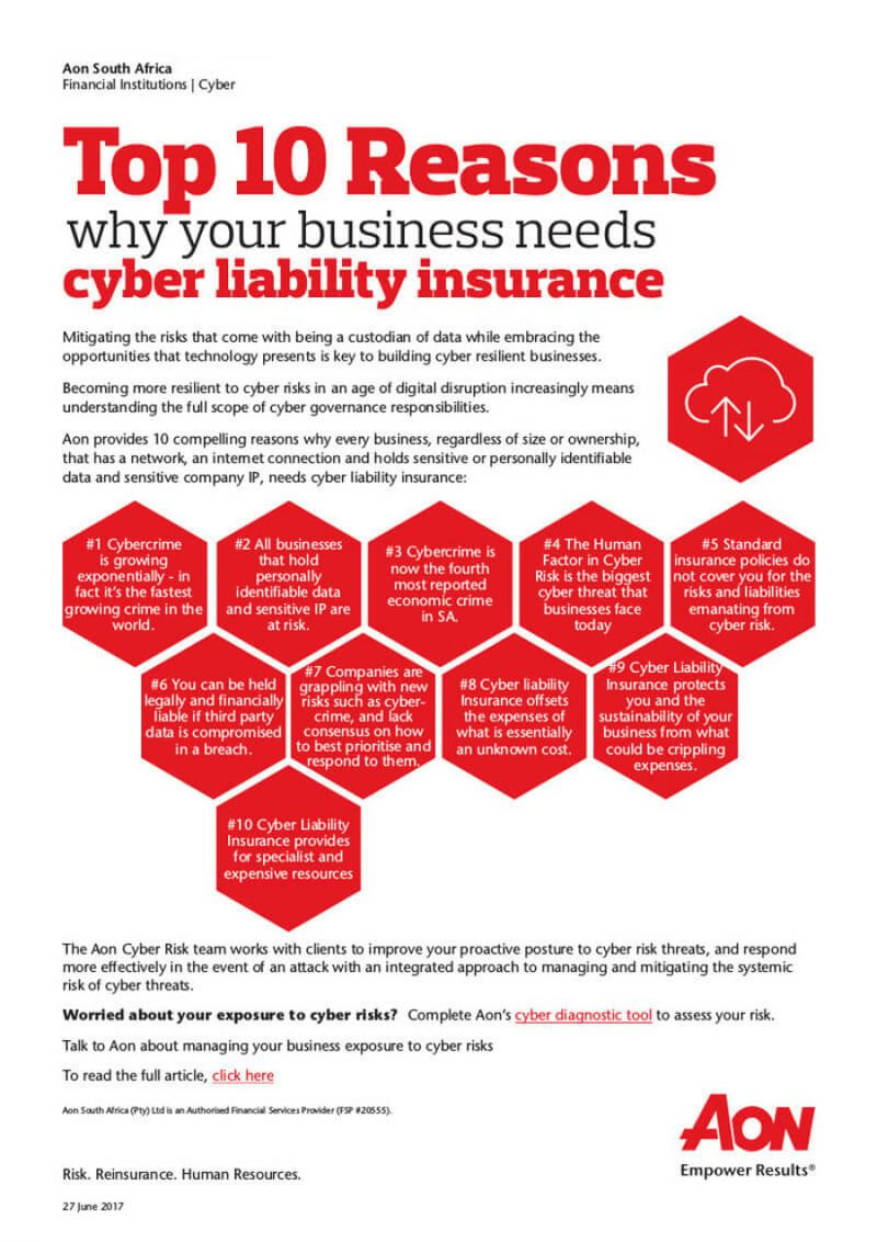 TOP 10 REASONS why your business needs cyber liability insurance