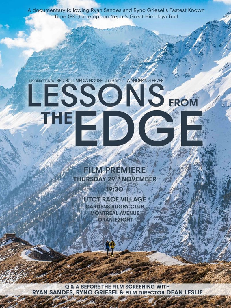 RYAN SANDES “LESSONS FROM THE EDGE” GREAT HIMALAYA TRAIL TO PREMIER AT ULTRA TRAIL CAPE TOWN