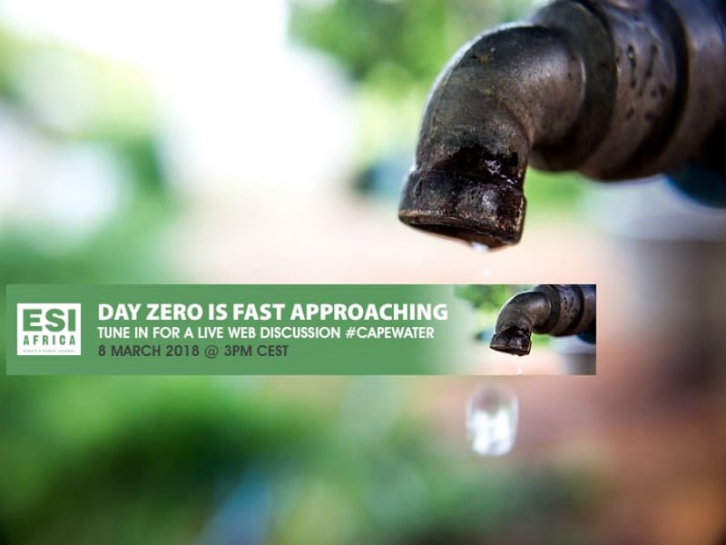 ESI Africa to host water expert webinar on technology to overcome Cape Town's impending Day Zero