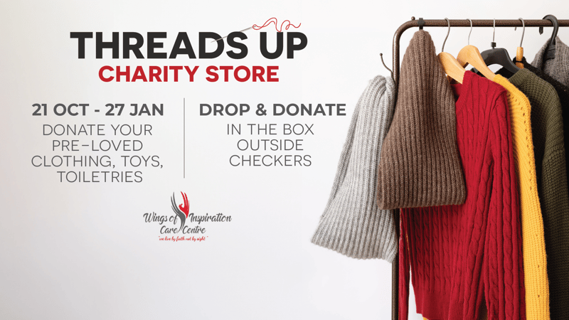 Threads up Charity Store at Horizon Shopping Centre