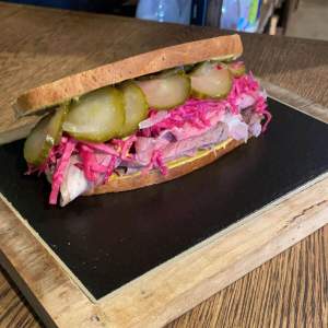 A Reuben pastrami to go nuts for at the Gourmet Grocer