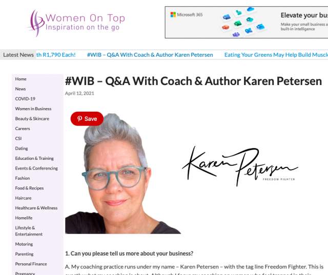 Q&amp;A with Karen Petersen