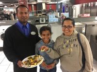 Customers enjoying their food