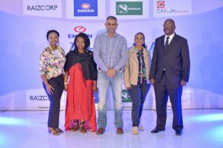 In this picture (from left to right) Zamaswazi Khulu, environmental consultant, Ntombikayise Nkosi, geological consultant, Riaz Kajee, courier business idea, Charity Modise, events business, Sikhumbuzo Nkosi, labour law consultant