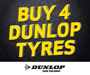 Buy 4 Dunlop tyres and get a Takealot Voucher of up to R350