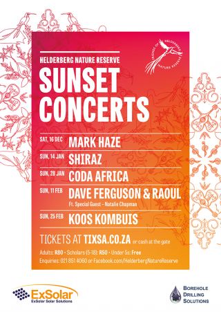 Helderberg Sunset Concerts Full Line Up