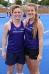 Some of SA Hockey’s best players spent time sharing their expertise with girls at the Investec Hockey Academy held at Menlo Park High School in Pretoria recently. Pictured from left are Carli Pretorius and Melicia van Loggrenberg who have won awards for player of the year and senior goalkeeper of the year respectively at Menlo Park High School.