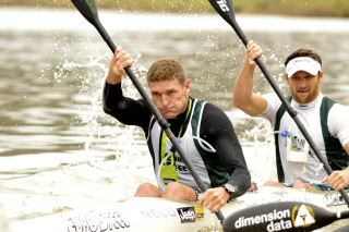 Jeep Team&#039;s Hank McGregor at the SA Flatwater Marathon Championship.