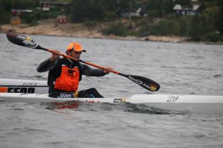 Jeep Team&#039;s Barry Lewin wins Gold at the Norway National Surfski Champs.