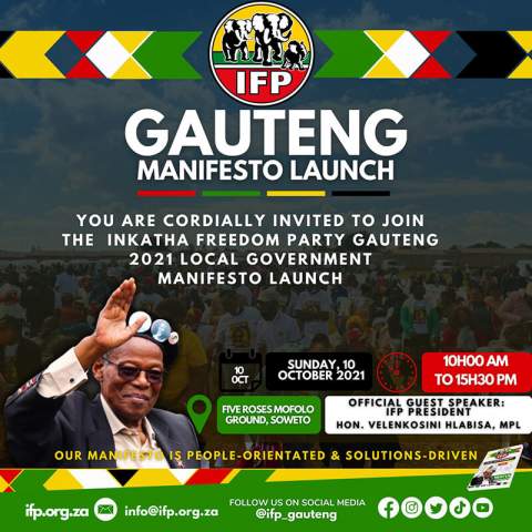 IFP Gauteng manifesto launch