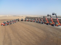 The Manitou fleet of 21 rough terrain machines for all lifting and reaching operations at West End Clay Bricks in Westonaria