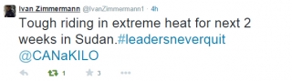 Ivan Zimmermann&#039;s tweet from Sudan today.