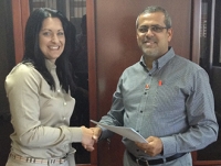 Melissa Storey, Executive Head of Strategy, Development and Marketing at First Car Rental, with Moustafa H. Khataw, the franchise owner of First Car Rental Tanzania