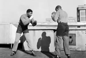 Photo of Mandela Boxing taken in 1957 by Bob Gosani