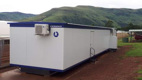 A prefabricated unit from Kwikspace’s standard single-wide offering. 