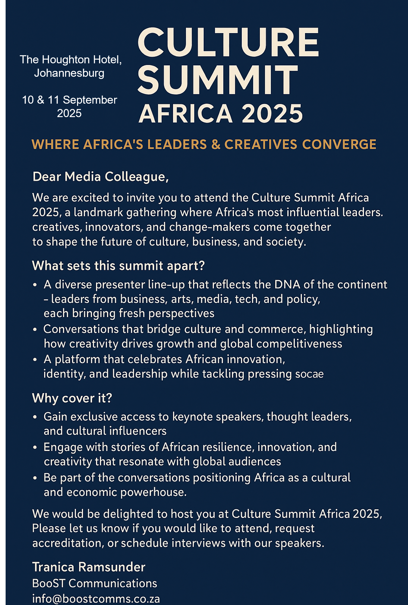 Culture Summit Africa 2025 Debuts In Johannesburg To Transform ...