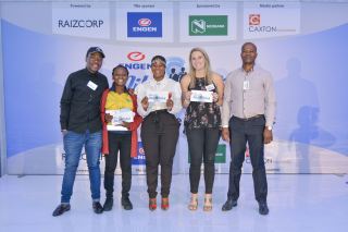 In this picture (from left to right): •	Siphiwe Mahlangu, manufacture stainless steel products, from Middleburg •	Lethabo Tema, mining consultant, from Witbank •	Lucia Manthata, pre-school, from Nelspruit •	Jenna Bowker, eco-friendly pest control, moving to Nelspruit •	Timothy Mashego, manufacturing, from Witbank