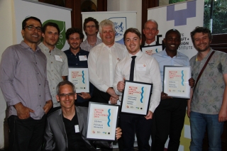 Left to Right- Marco Rosac, Max Basler, Micheal Wolf, David Gluckman, Samuel Ginsberg, MEC Alan Winde, Lawden Holmes, Chris Whyte, Rotenda Nevhutalu, Ivan Pecorari