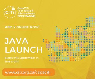 Apply now for the CapaCiTi Java Launch Programme