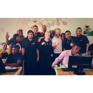 NDA and Brothers for All pose for a photo at the Coding Centre in Langa Township