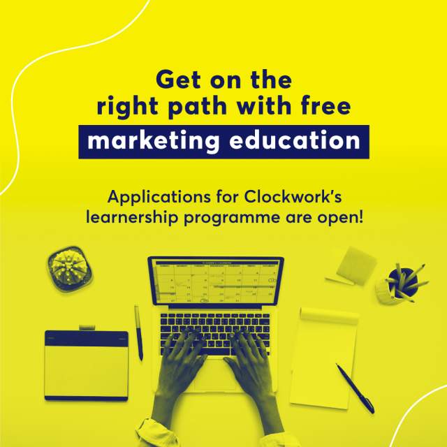 Clockwork’s Marketing Learnership Programme is now open to applicants