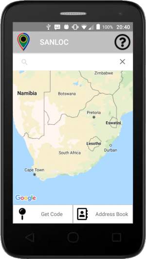 South African National Location System App in action