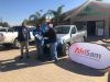 Left to right:  Branch Manager of Kaap Agri Augrabies, Renier Hanekom, the winner and Gijon van Wyk, AfriSam Territory Sales Manager. 